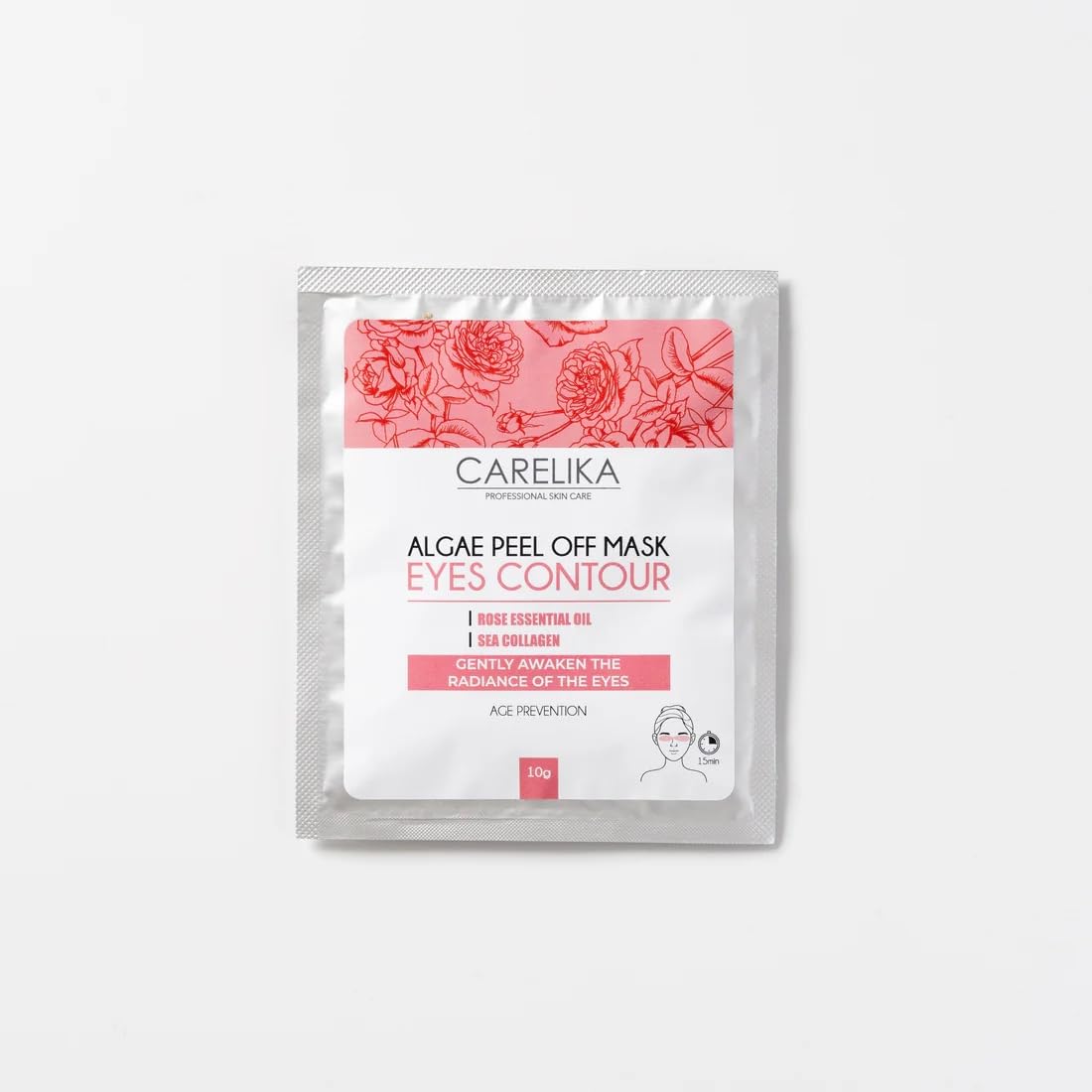 CARELIKA Algae Peel Off Under Eye Mask – 10g – Marine Collagen & Rose Oil – Reduces Dark Circles & Puffiness – Hydrating & Firming Eye Contour Treatment