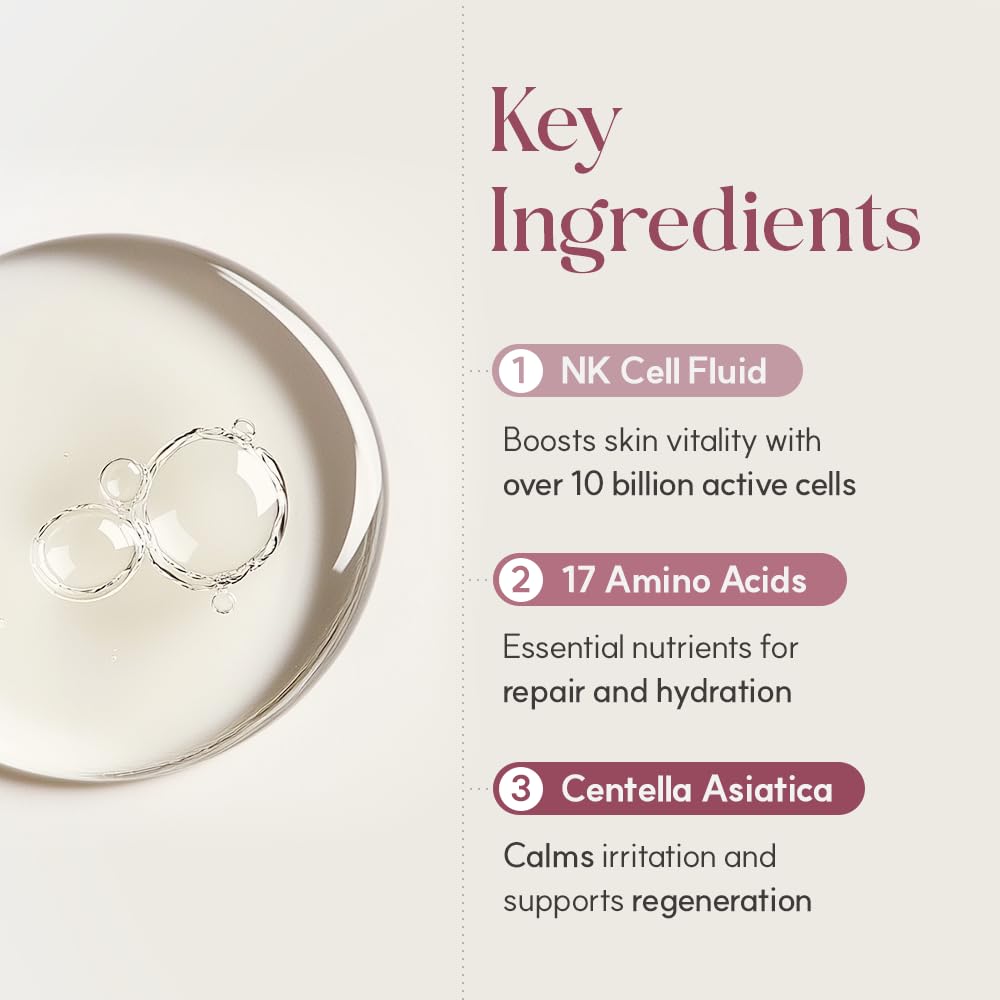 Lulubeu Skin Transforming Serum with NK Cell Technology, Hydrating Serum for Skin Elasticity & Smooth Texture, 1.69 fl oz