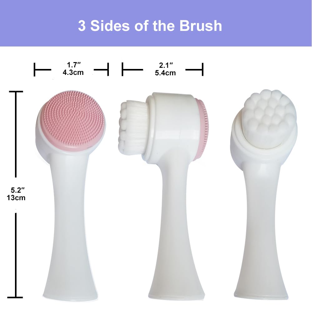 9-in-1 Face Scrubber Face Cleaning Brushes Super Soft Silicone Cleanser Brush and Facial Cleansing Massager Brush Face Cleansing Brush Set