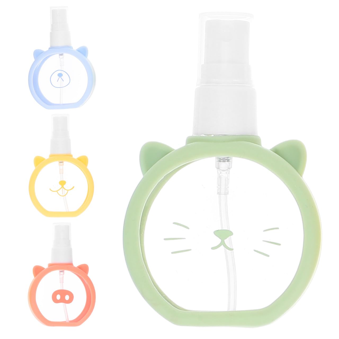 MERRYHAPY Travel Spray Bottle Set 4 Pack 3.93 Inch Refillable Mini Plastic Bottles for Perfume Essential Oils Water Misting Tsa Approved