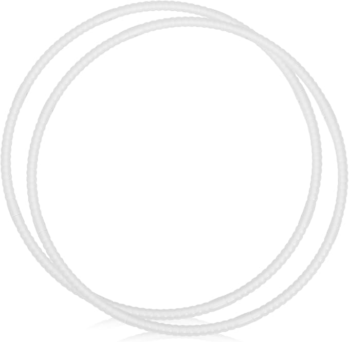 2 Pcs Toy Hoop Exercise Hoop Detachable Adjustable Plastic Toy Ring Playground Equipment for School Colored Circles Exercise Ring for Teens Dog Agility Equipment(White,23 Inch)