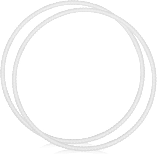 2 Pcs Toy Hoop Exercise Hoop Detachable Adjustable Plastic Toy Ring Playground Equipment for School Colored Circles Exercise Ring for Teens Dog Agility Equipment(White,23 Inch)