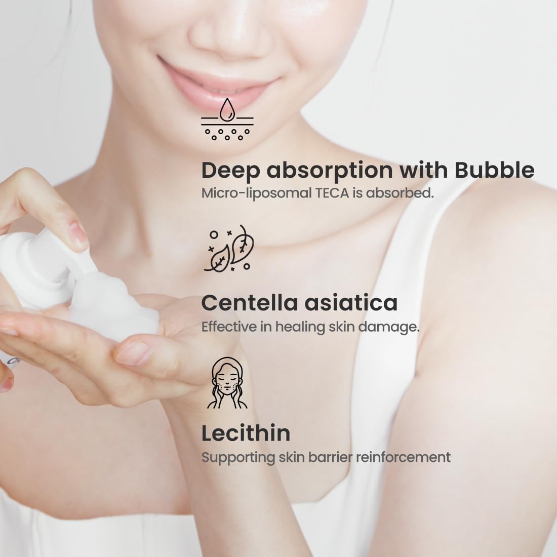 delphyr Liposome Waterful Bubble Serum, Hydrating Foaming Toner for Sensitive Skin with Centella Asiatica TECA, Korean Skincare for Trouble Care (5.07 fl. oz, 150ml)