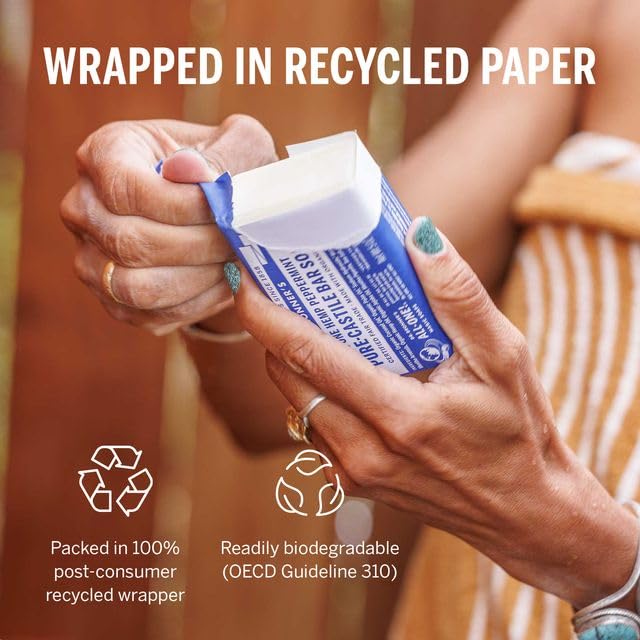 Dr. Bronner's Pure-Castile Magic Bar Soap- Made with Regenerative Organic Certified Oils- For Face, Body, Hair, Vegan Soap Bars for Men & Women- Variety 3-Pack, Peppermint Lavender, Unscented