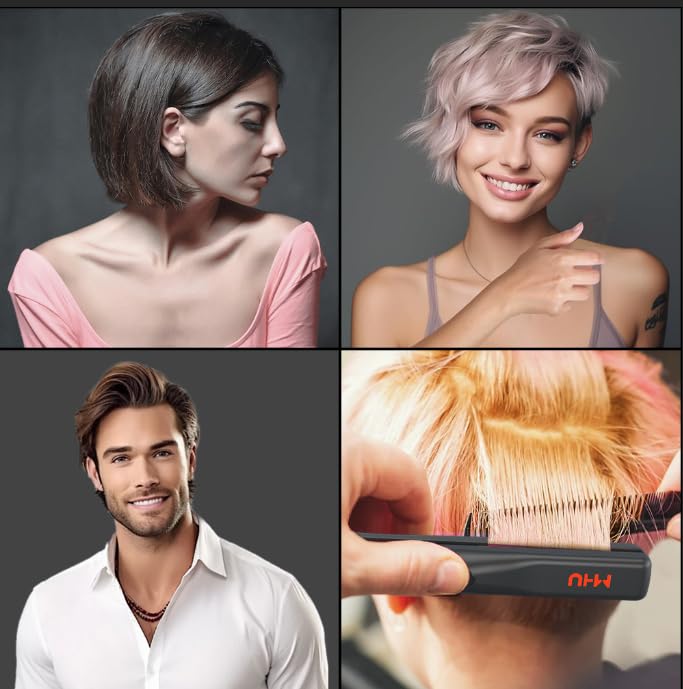 Lightweight Portable Hair Straightener, 0.5 Inch Mini Flat Iron with Ceramic Tourmaline Plates & Smart Constant Temperature - Perfect for Short Hair, Curls, Bangs & Travel - Small Styling Iron