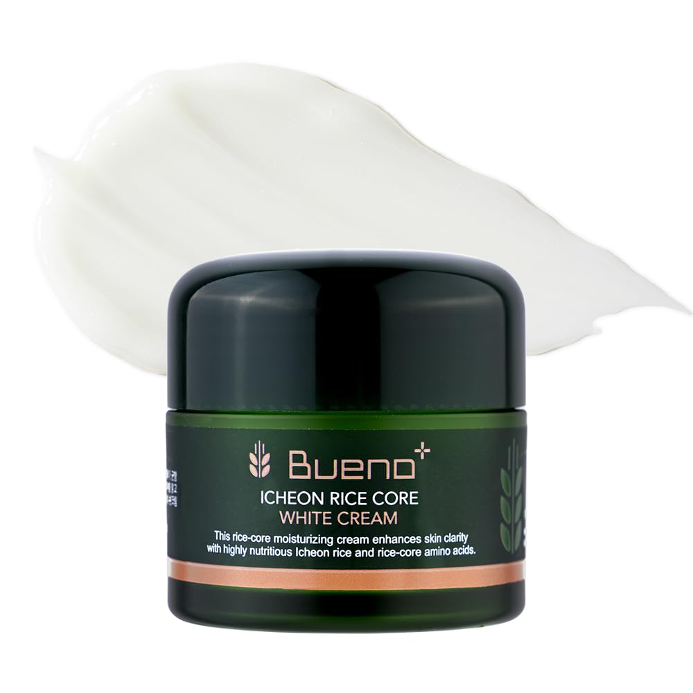 Bueno+ Icheon Rice Core Cream 2.82 fl.oz (80g) | Hydrating & Soothing Facial Cream with Icheon Rice Amino Acids | Long-Lasting Moisture, Korean Skin Care