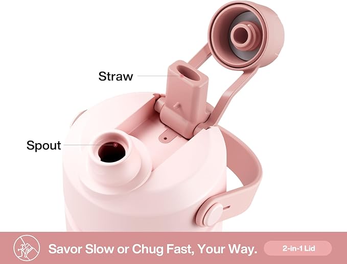 26 oz Insulated Water Bottle with 2-in-1 Straw and Spout Lid, Keep Cold 24H, Leak-Proof, Fits in Car Cup Holder, Stainless Steel Water Bottle for Sports, Travel, and School (Stellar Dream)