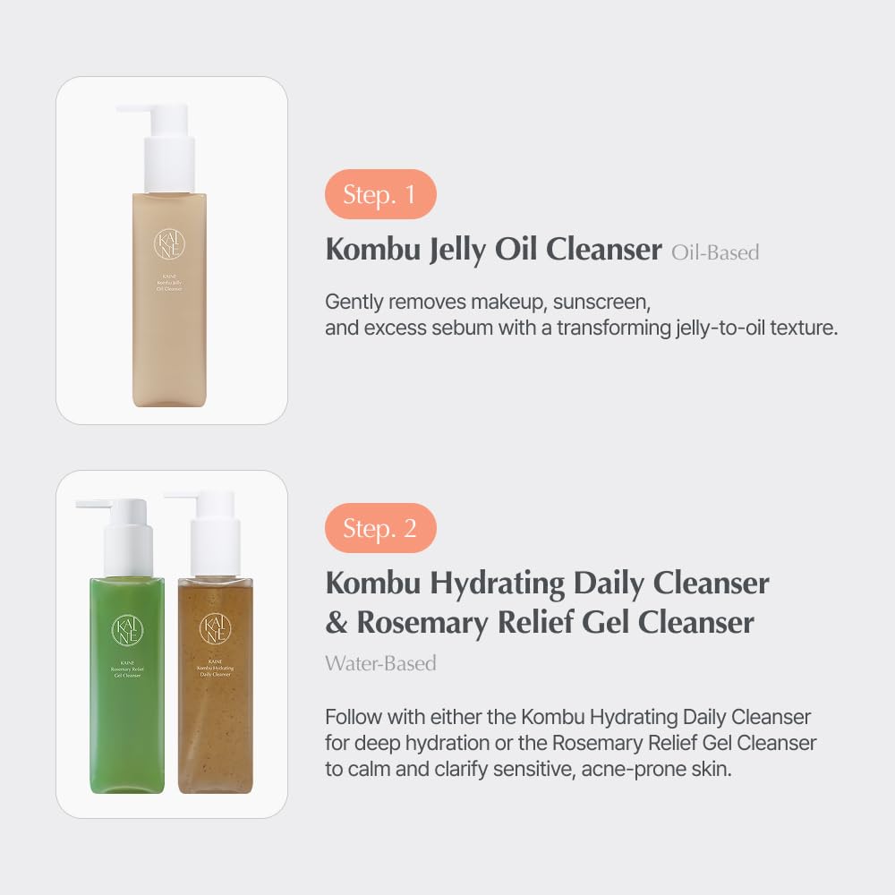 KAINE Kombu Jelly Oil Cleanser | Makeup Remover with Gel To Oil Type Cleanser, Gentle Cleansing, Korean Skincare 4.9 fl oz /145ml