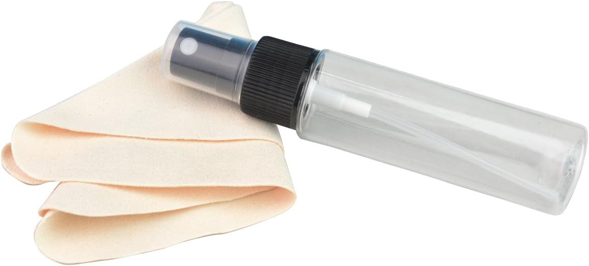 Jmkcoz Spray Bottles, 12 Pack 30ml 1oz Clear Empty Fine Mist Plastic Mini Travel Bottle Set Portable Refillable Liquid Containers for Cleaning, Travel£¬1 Pieces Microfiber Cleaning Cloth