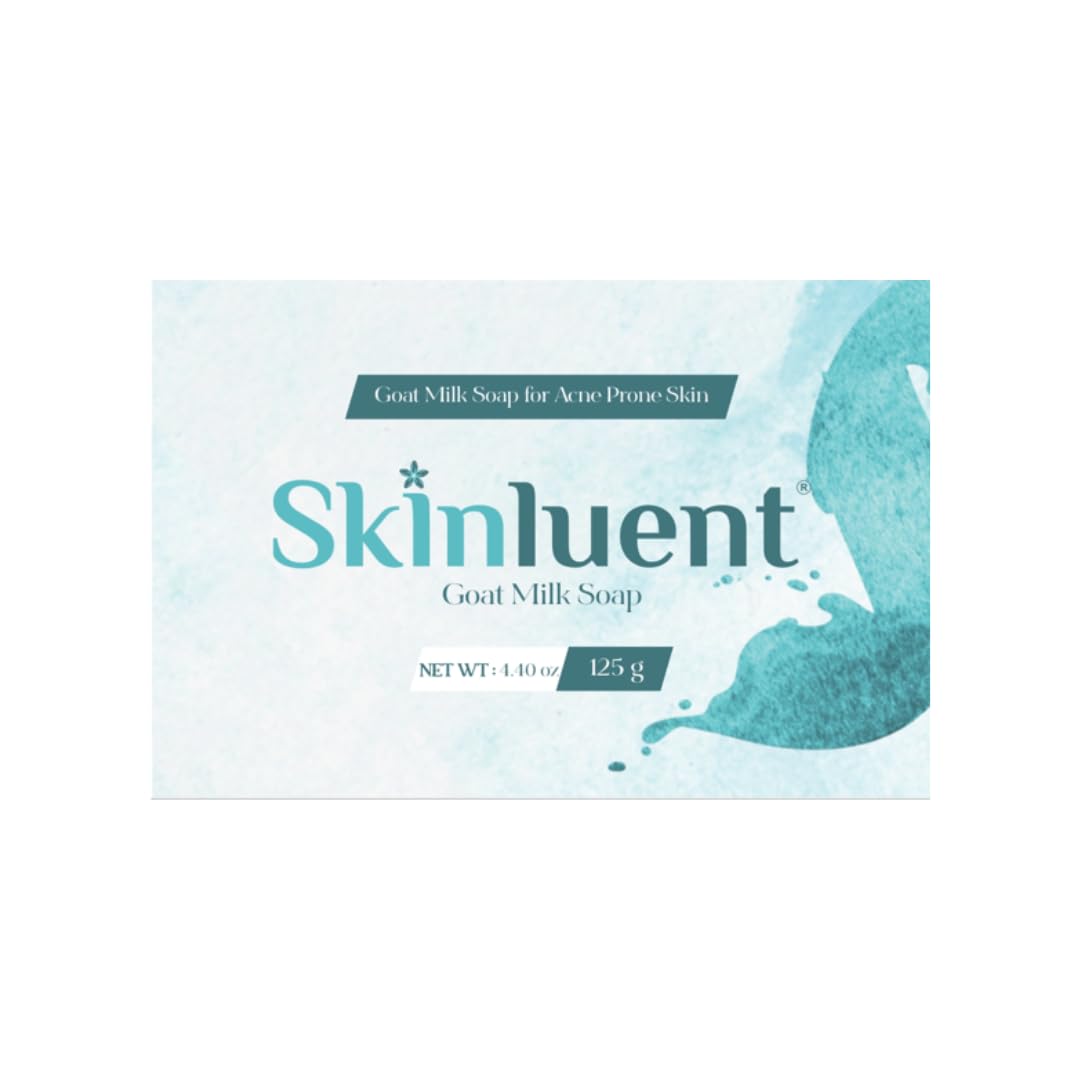 Skinluent Goat Milk Soap with Arbutin & Macadamia Seed Oil – Hydrating & Brightening Face & Body Bar – Gentle, Nourishing Cleanser for Soft, Radiant Skin – 4.4 oz