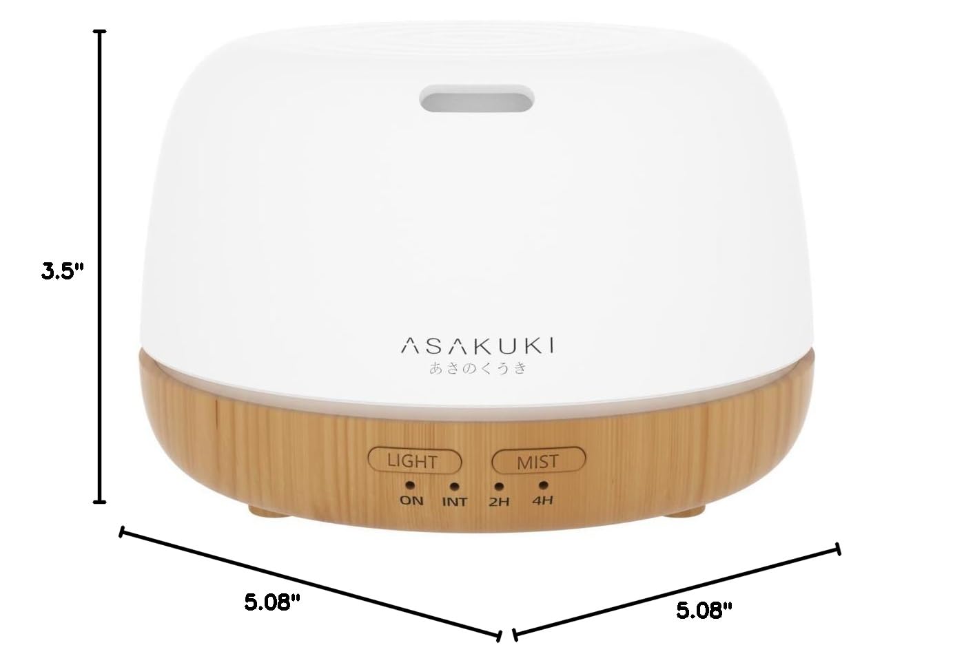 ASAKUKI Essential Oil Diffuser, 300ml Ultrasonic Aromatherapy Oil Humidifier with 7 Colors Lights 2 Mist Mode for Home