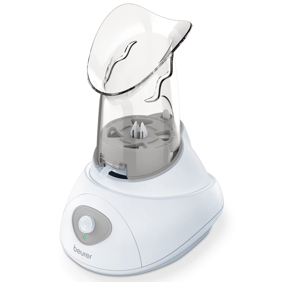 Beurer SI30 Steam Inhaler for Sinus Congestion & Allergies, Drug-Free, Quick 3-5 Minute Setup, Ultra-Quiet, Face Steamer with Variable Steam Control, Universal Mask