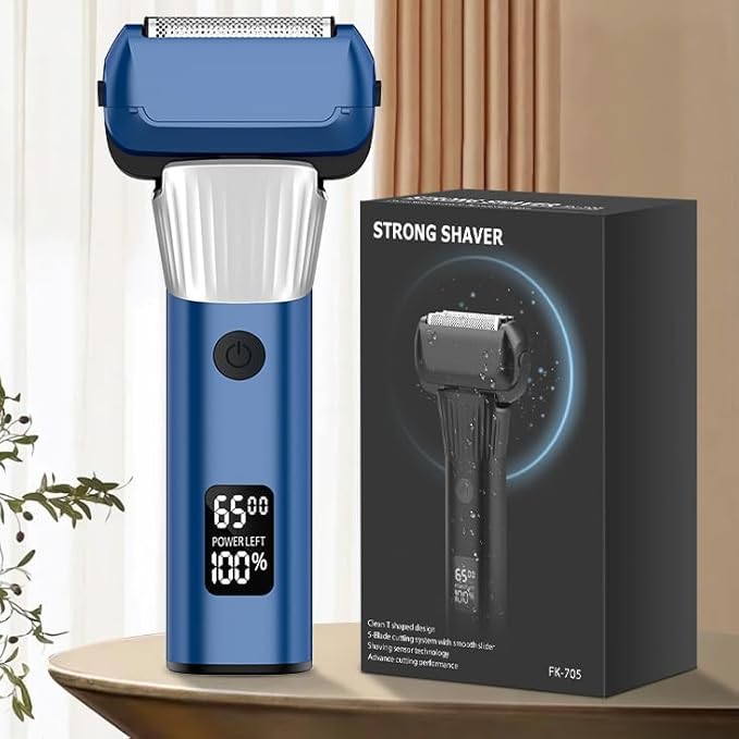 5-Blade Cordless Electric Razor for Men, 2-Speed Electric Shavers for Men Face, Close Shaving Men's Foil Shaver for Coarse Hair Wet/Dry USB-C Fast Charging &100 Min Runtime - Travel-Ready & Giftable