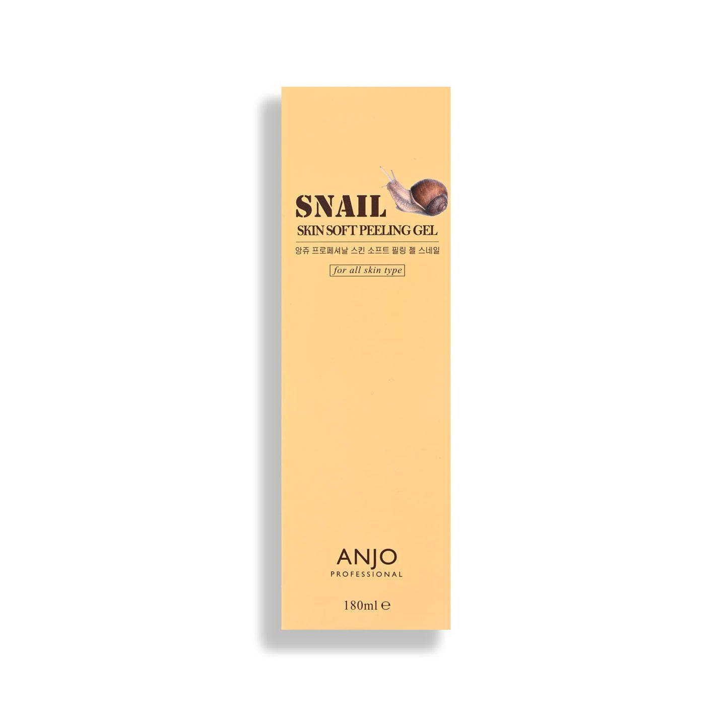 Anjo Skin Soft Snail Peeling Gel 180ML x 2 Pack - Gentle Facial Exfoliation - Korean Peeling Gel for Face & Body - Moisturizing & Soothing - with Snail Mucus for Dead Skin Removal