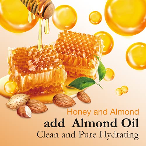 Bath & Body Gift Set, Luxury Home Spa Bath Gift Basket, Honey Almond Scented Bath Set, Pamper Gifts for Women Birthday gifts & Teens, Christmas Spa Gift, Home Spa Gifts for Women Men Dad