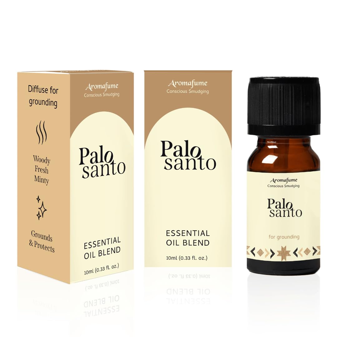 Palo Santo Essential Oil Diffuser Blend by Aromafume | 30ml/1 fl oz | Made with Peruvian Palo Santo Extract | Non-Toxic Alternative, Sustainable Substitute for Palo Santo Sticks or Incense