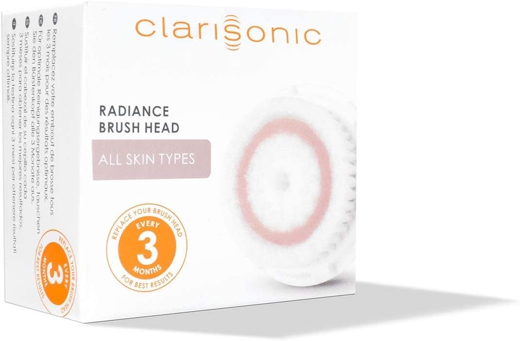 Clarisonic Radiance Facial Cleansing Brush Head Replacement Compatible with Mia 1, Mia 2, Mia Fit, Alpha Fit, Smart Profile Uplift and Alpha Fit X, 4 Count