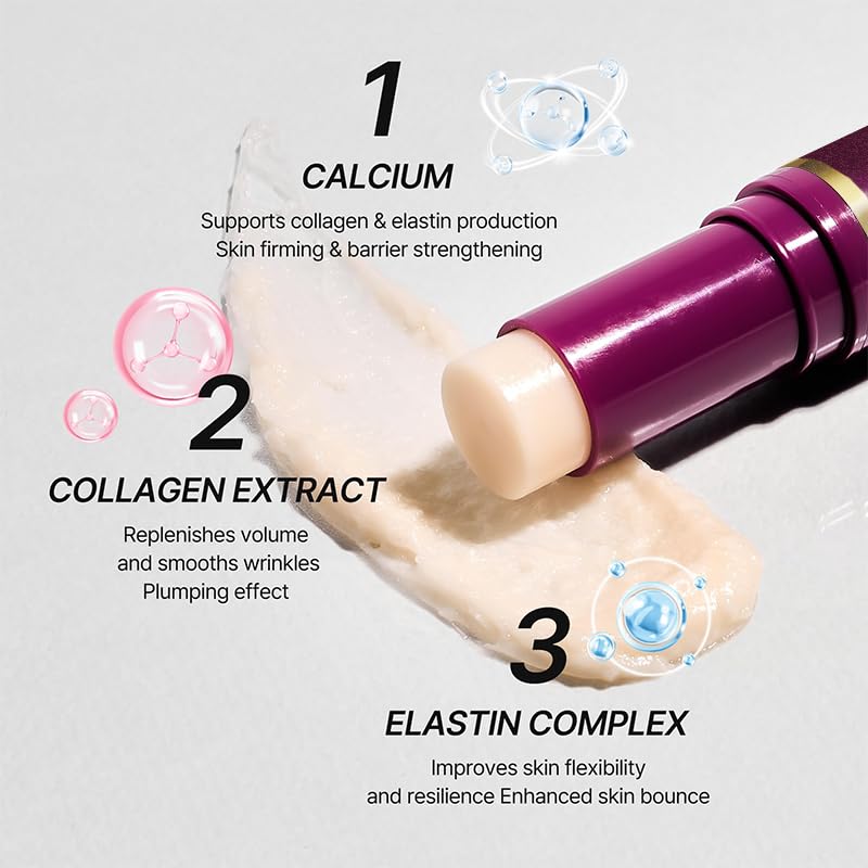 Cemenrete Calcium Multi Balm, Calcium Volume Multi Balm, Wrinkle Core Stick, Korean Collagen Moisturing Stick, Anti-aging, Firming Skin, Suitable for Eyes, Face, Neck