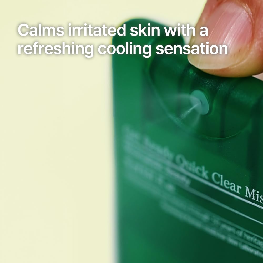 Pyunkang Yul PKY Ultimate Get Ready Quick Clear Mist for Sensitive Skin, Intensely Calms & Soothes Redness with Cica & Tea Tree, Compact size, Korean Skincare (0.51 Fl. oz, 15ml)