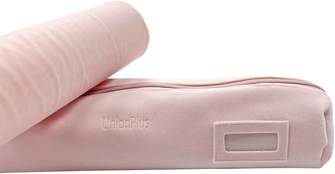 UnionPlus Velvet Jewelry Roll Bag for Brackets Bangles Watches, Great Jewelry Organizer for Travel, Pink