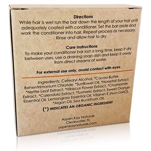 Morrocan Argan Oil Shampoo & Conditioner Bar set - Volumizing & Strengthening Argan Oil Conditioner for All Hair Types, Citrus Scent, Paraben & Sulfate Free, Made in USA