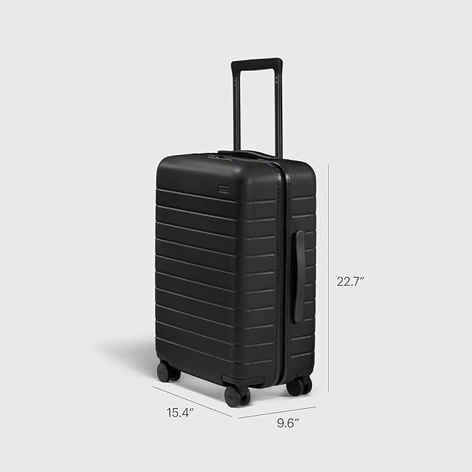 Away Bigger Carry-On Luggage, Lightweight Hardside Large Suitcase with Spinner Wheels, TSA Lock, Airline Approved, Jet Black