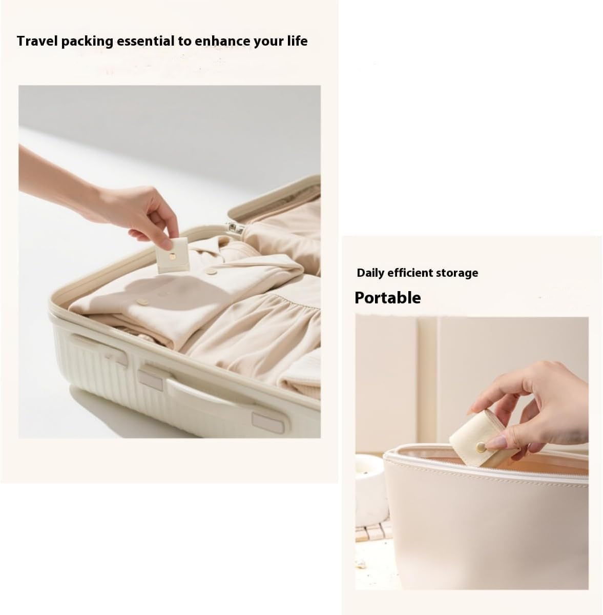 Mini Travel Jewelry Bag, Travel Jewelry Organizer Case Foldable Jewelry Roll for Journey Rings, Necklaces, Earrings, Bracelets,Mini Travel Jewelry Roll Bag with Buckle, (2pcs)