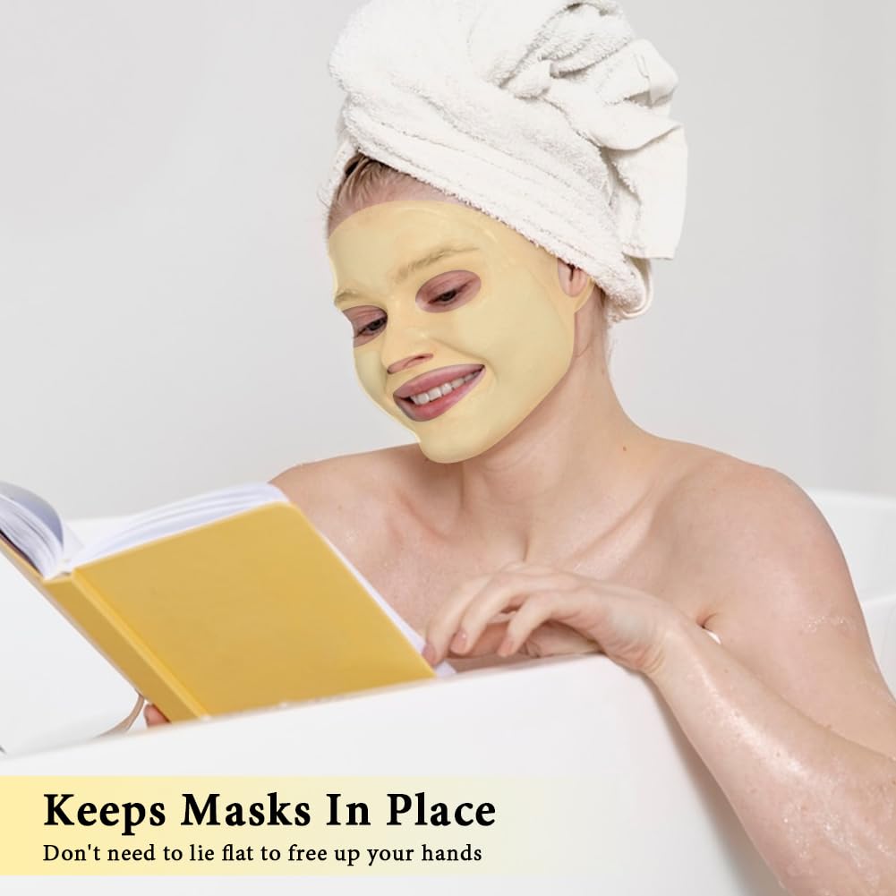 my novel things Face Ice Pack and 2 Packs Silicone Face Mask Cover, Full Facial Frozen Masks Hot Cold Face Compress Reusable Skin Care Set for Women for Puffiness Swelling Relief Beauty Spa Essentials