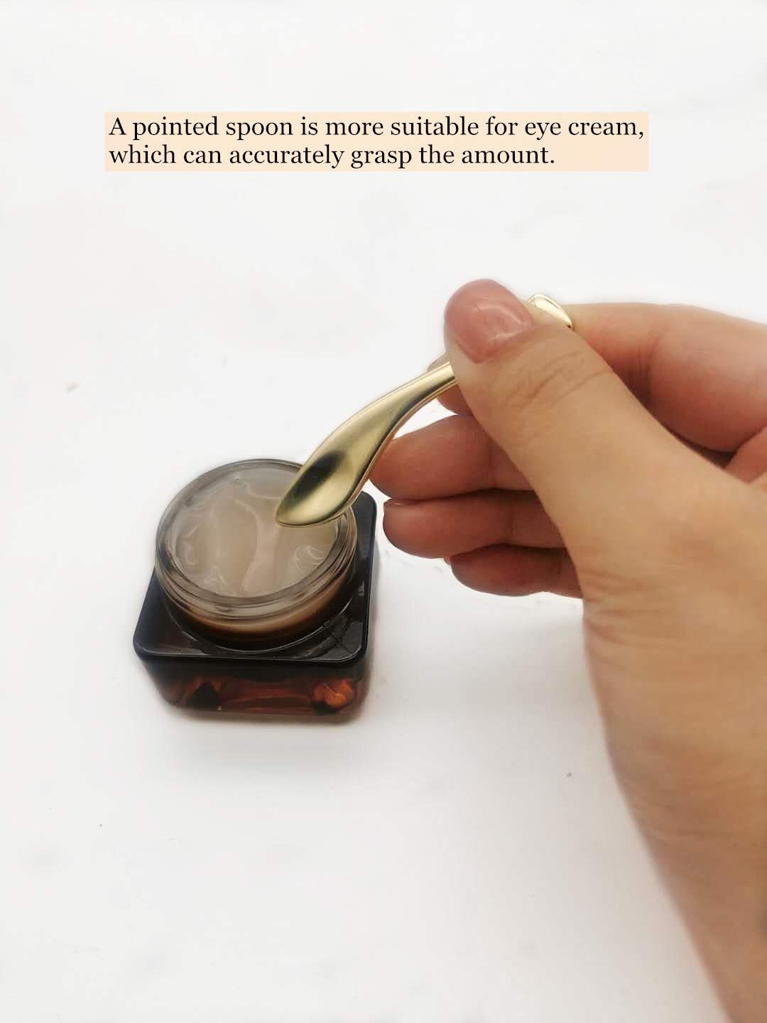 GOERTI 3Pcs Metal Makeup Spatula Mini Spoon and Eye Cream Massage Sticks Beauty Scoop for Facial Cosmetic Face Cream