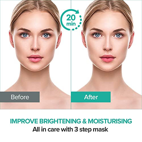 JMsolution Marine Luminous Pearl Deep Moisture 3 Step Skin Care Face Mask - Korean Skincare Facial Mask - boosting Brightening Moisturizing-10 Sheets for Dry Skin