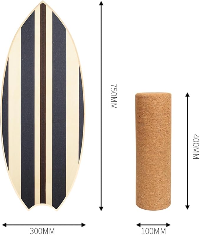 Balance Board Indoor Surfboard Surf Style Home Fitness with Wheel for Exercise, Athletic Training and Board Sports - Fun Workout Equipment For Balance, Stability and Improving Core Strength