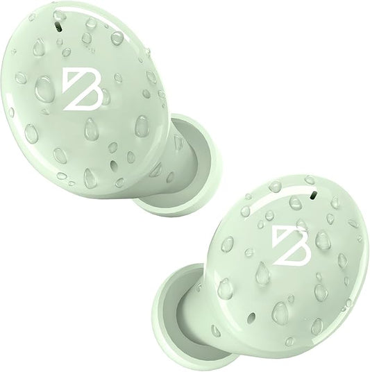 Back Bay Audio Tempo 30 Wireless Earbuds for Small Ears - Award-Winning Sound, Sweatproof Bluetooth Earbuds, Comfortable Ear Buds for Women, Green Earphones Small Ear Canals, Long Battery Headphones