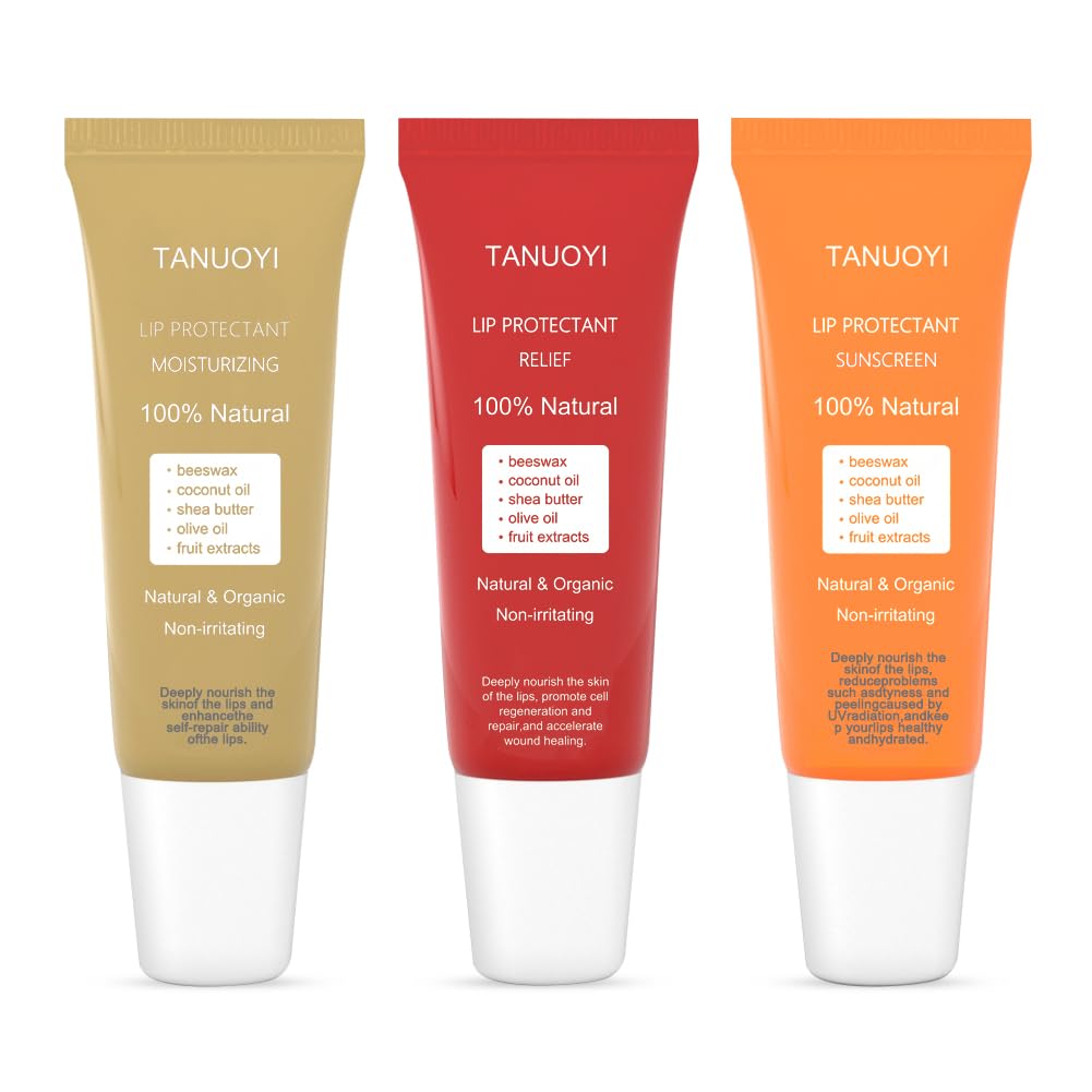 TANUOYI Lip Sunscreen Moisturizing and Repair Package SPF 30 - Summer Long Lasting Moisturized, Smooth Lips - 3 Flavors (Pack of 3)