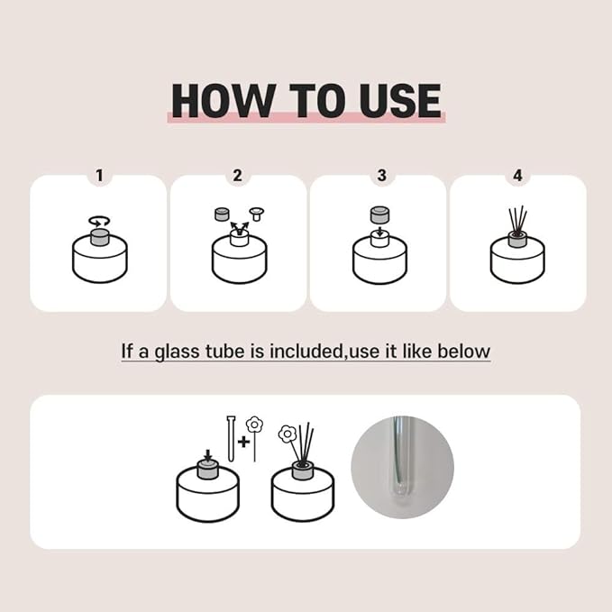 COCODOR Rose Flower Reed Diffuser/Lovely Peony/6.7oz(200ml)/1 Pack/Reed Diffuser, Reed Diffuser Set, Oil Diffuser & Reed Diffuser Sticks, Home Decor & Office Decor, Fragrance and Gifts