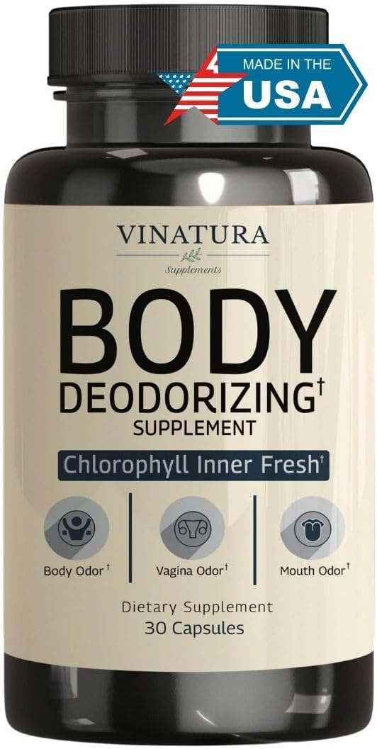 Body Deodorizing Supplement for Women - Magic Chlorophyll Pills for Body Odor Eliminator, it Works for Her Internal Deodorant, 30 Capsules