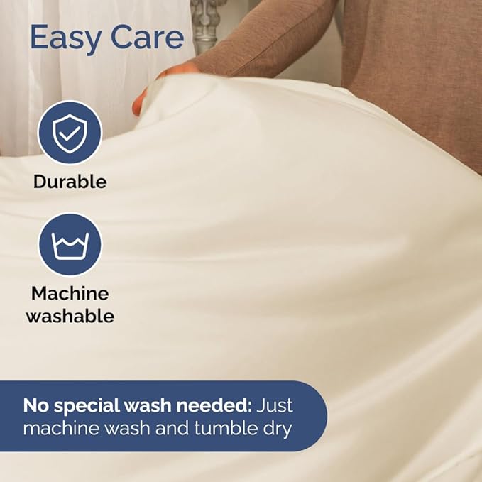 Bulk Case Pack of 12 Sheet Sets - (12) Complete Queen Size Sheet Sets with Deep Pockets - Wholesale Bulk Bedding for Hotels, Spas & Airbnbs - Breathable, Cooling & Wrinkle Free - (Queen, Off White)