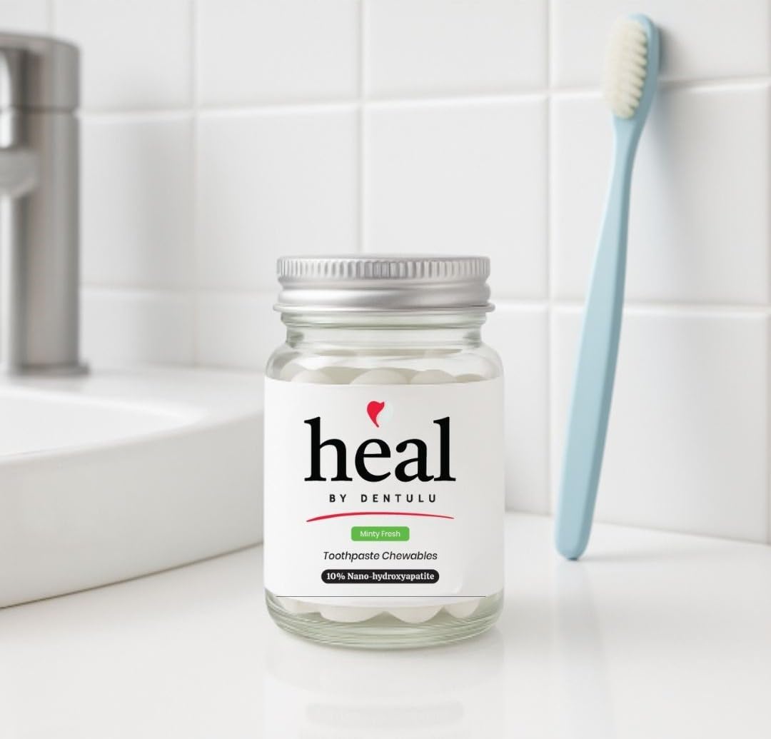Heal- Toothpaste Chewable Bites with 10% Nano-Hydroxyapatite Fluoride Free