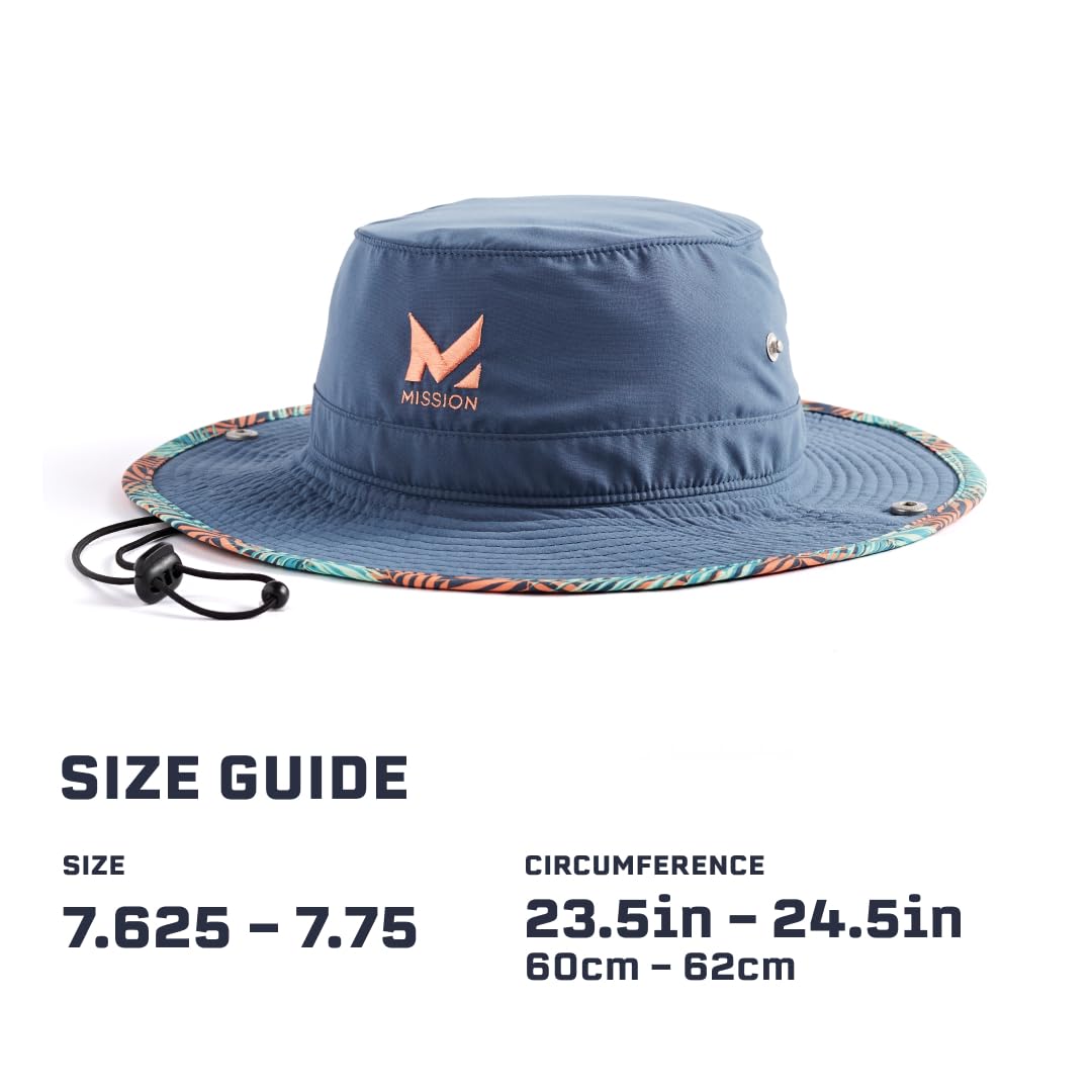 MISSION Cooling UPF Bucket Hat - Unisex Sun Hat for Hiking, Golfing & Fishing - Sweat & Water Activated Technology