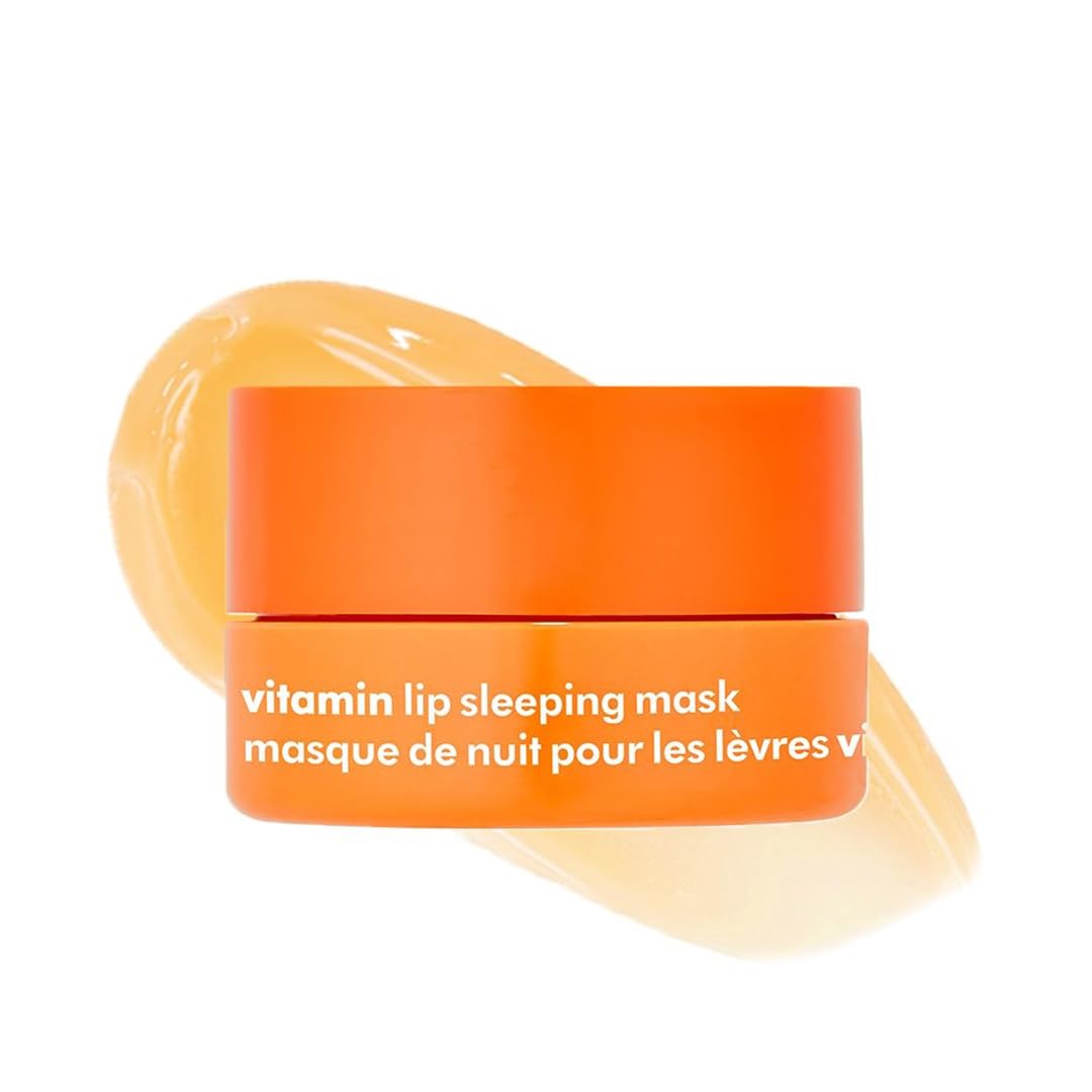 The Face Shop Vitamin C Lip Sleeping Mask - Smooths & Softens Dry Lips - Hydrating Lip Mask, Lip Balm, Lip Treatment, Lip Moisturizer - Overnight Lip Care for Lush Lips - Korean Skin Care