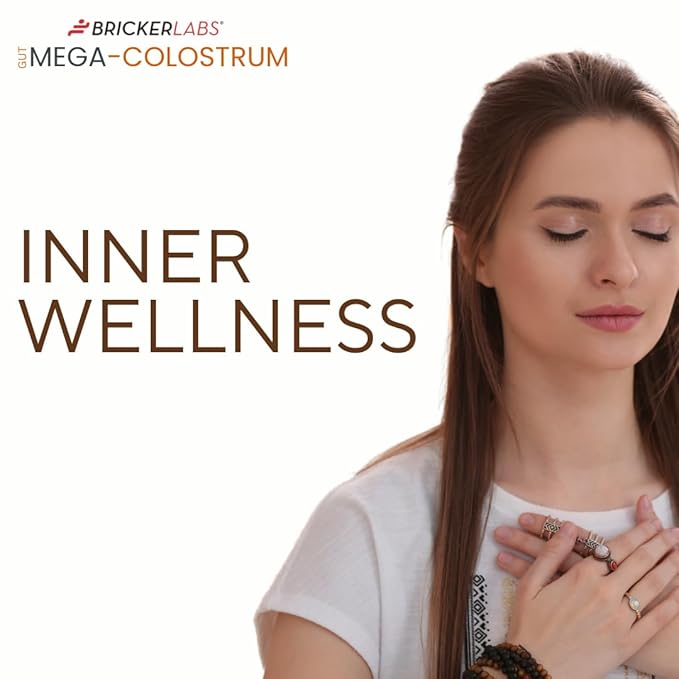 Bricker Labs Mega-Colostrum Capsules, Gut Health, Immunity, Skin & Hair, 1000 mg Bovine Colostrum Supplement 40% IgG, Rich in bioactive proteins, Growth Factors and antibodies, 45 Servings