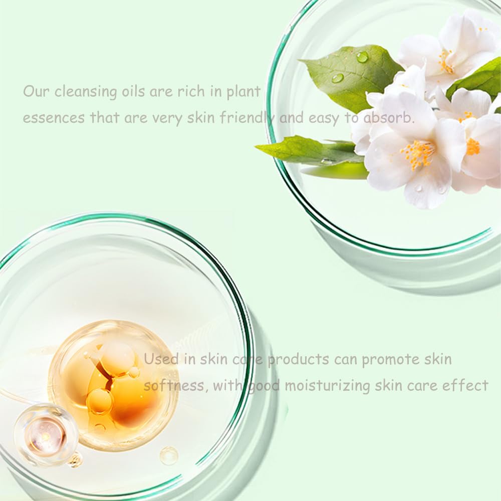 SSCDFDC Cleansing Oil Mini Natural Makeup Remover Portable 20pcs Gentle Moisturizing Cleansing Oil for All Skin Types, Travel with (Rose)