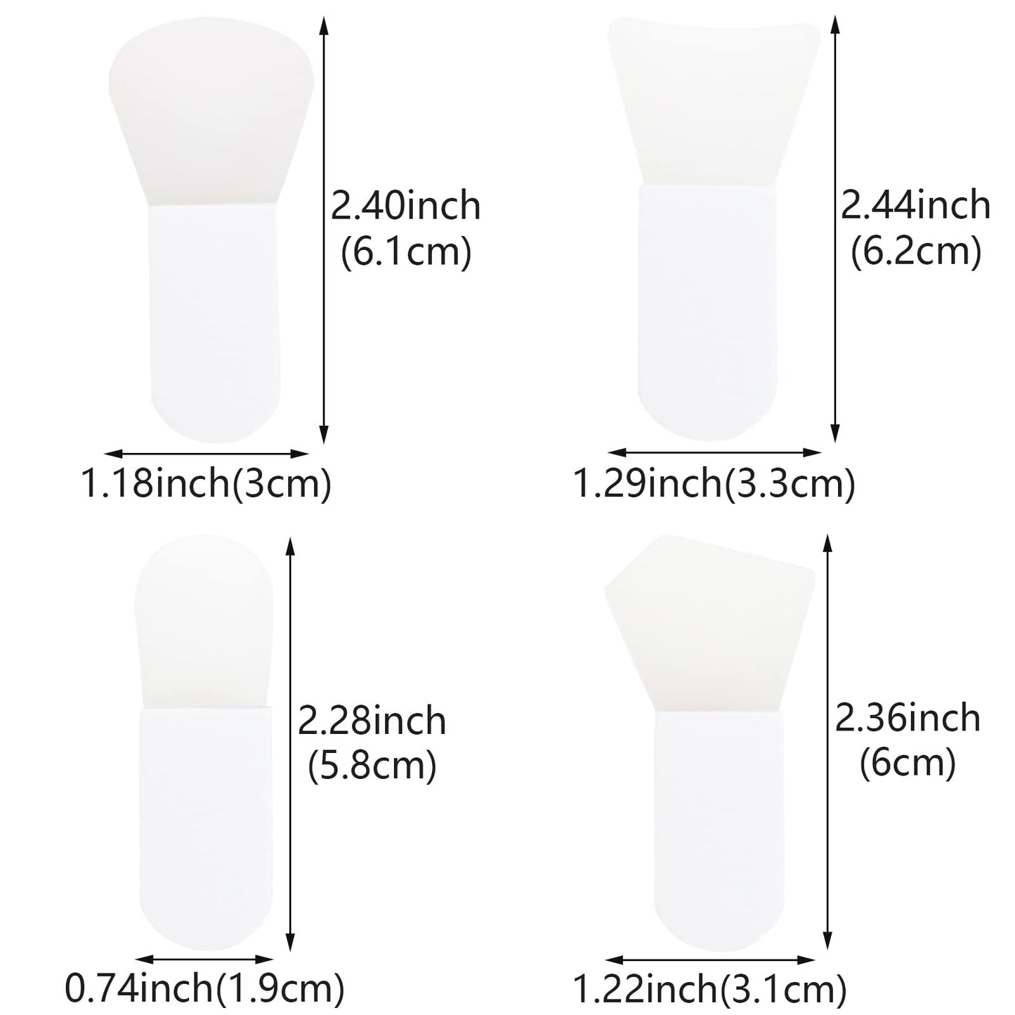 8 PACK Silicone Face Maskup Spatula Brush Applicator for Facial Mud Cosmetic Mask Facial Clay Eye Mask Body Lotion Body Butter Serum Cream Mini Skincare Spatula