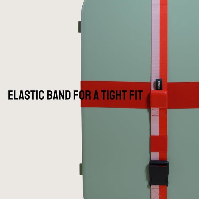 Cincha Travel Adjustable Luggage Strap, Fits Carry-On and Checked Bags, TSA Approved, Shark Tank Brand, Premium Travel Accessory (Flamingo)