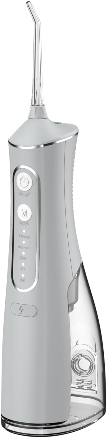 300ML Larger Tank Water Flosser Teeth Cleaner, Cordless Portable Rechargeable Water Dental Pick for Home Travel