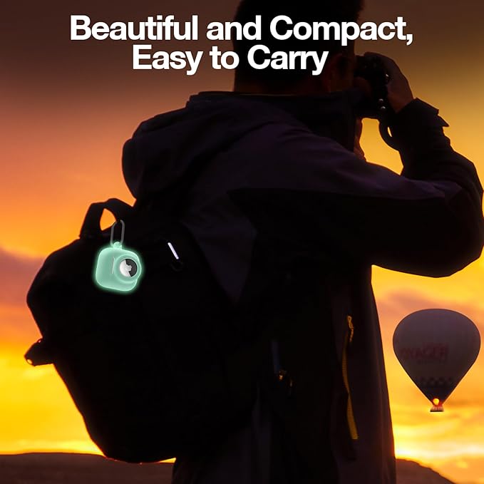 2 in 1 Silicone Case Compatible with AirPod 4 and AirTag, Shockproof Protective Skin Cover for AirPods 4th Generation with Cleaner Kit & Carabiner (Glow Green)