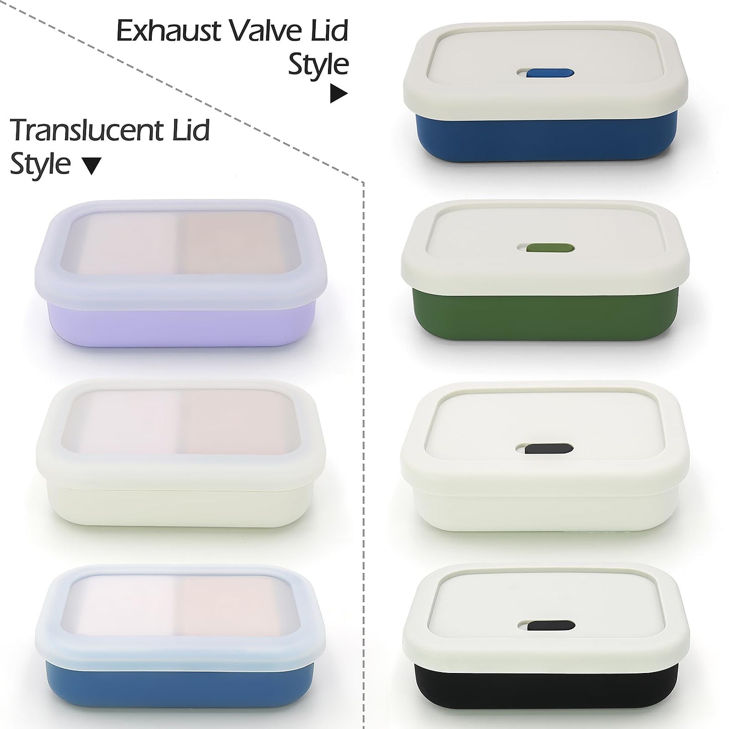 AIDIMMING Silicone Enhanced Leak Proof Travel Soap Case, Vented Shampoo Bar Holder, Large Bar Soap Box with Lid Portable Soap Dish with Draining Layer (Offwhite& Green)