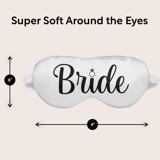 Ethisa Bride and Groom Eye Mask Set - Super Soft Fabric for Sleep - Newlywed Wedding Fit for The Mr and Mrs - Honeymoon Couples Just Married Black and White Gift Set