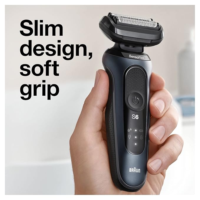 Braun Series 6 6075cc Electric Shaver with SmartCare Center and Precision Trimmer, Wet & Dry, Rechargeable, Cordless Foil Shaver, Black