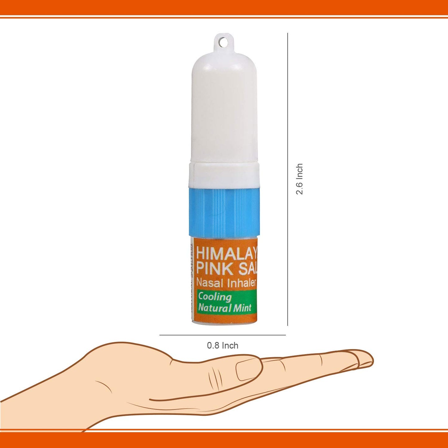 Natural Solution Salt Nasal Inhaler, Aromatherapy with Organic Mint Oil, Congestion, Refreshing and Relaxing Sinus Pressure Relief, 0.068oz | Pack of 3