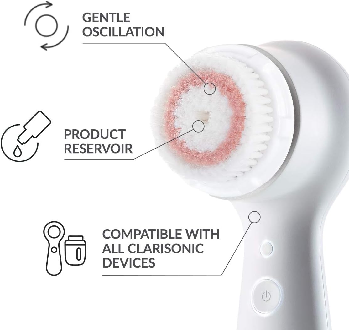 Clarisonic Radiance Facial Cleansing Brush Head Replacement Compatible with Mia 1, Mia 2, Mia Fit, Alpha Fit, Smart Profile Uplift and Alpha Fit X, 4 Count